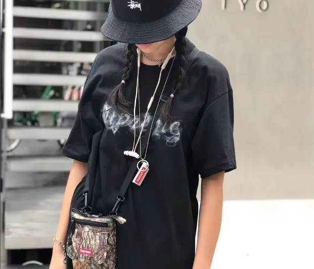 M T-shirt S Smoke Short XL Opening 19FW Logo Black Season Tee L sleeved Smoke White 0529